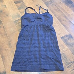 Lululemon Ebb & Flow Yoga [Size 6] Diamond Sheer Stripe Navy Blue Athleisure